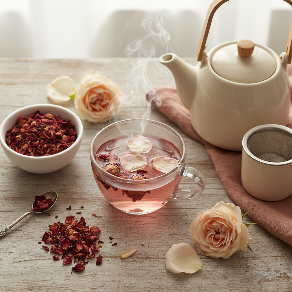 Organic Rose Petals Loose Leaf Tea 1.5 oz